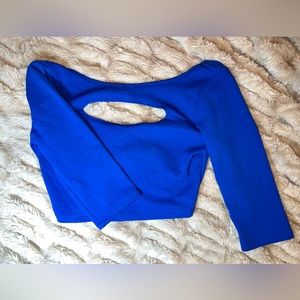 Blue crop top